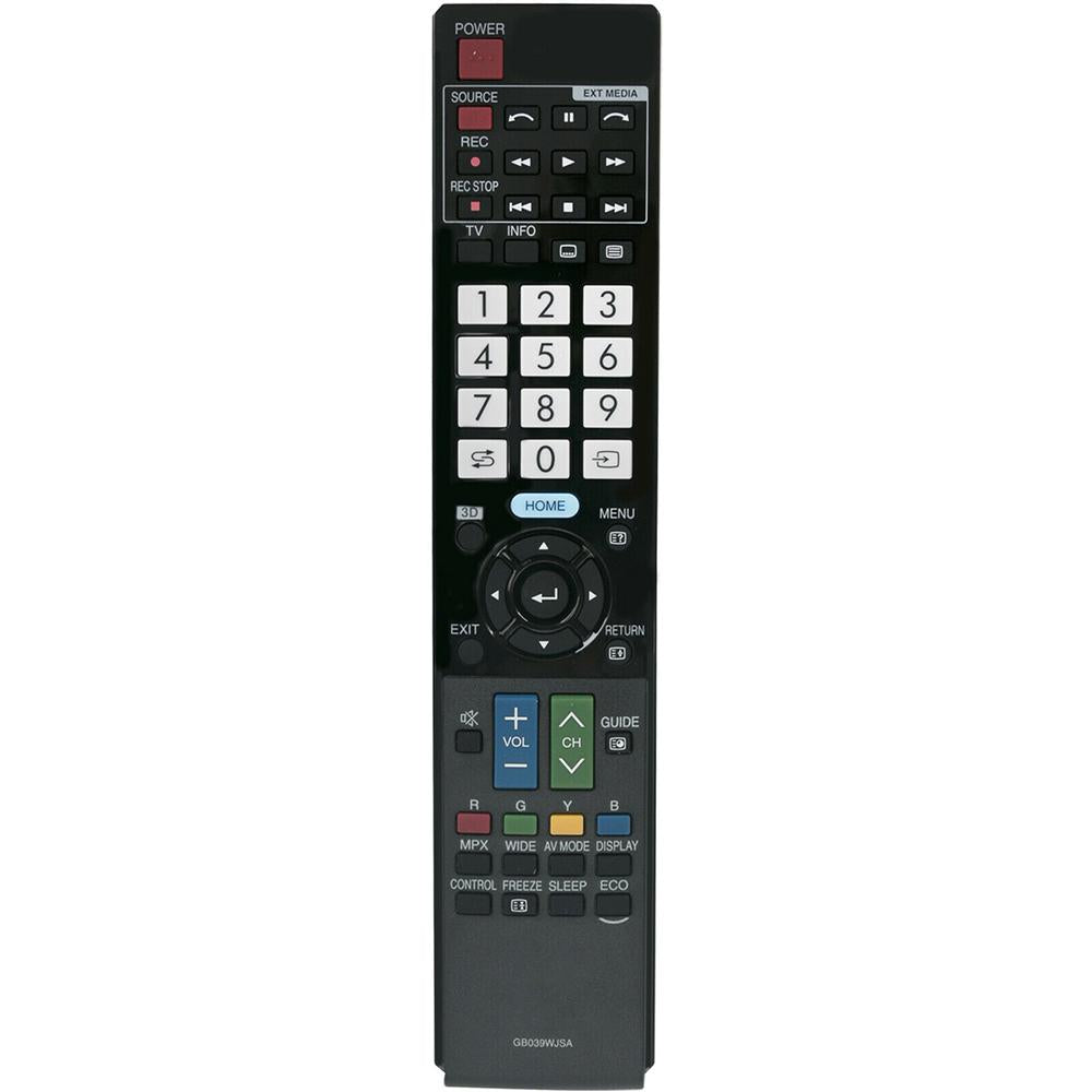 GB039WJSA Remote Replacement for Sharp AQUOS TV LC80LE940X LC80LE960X